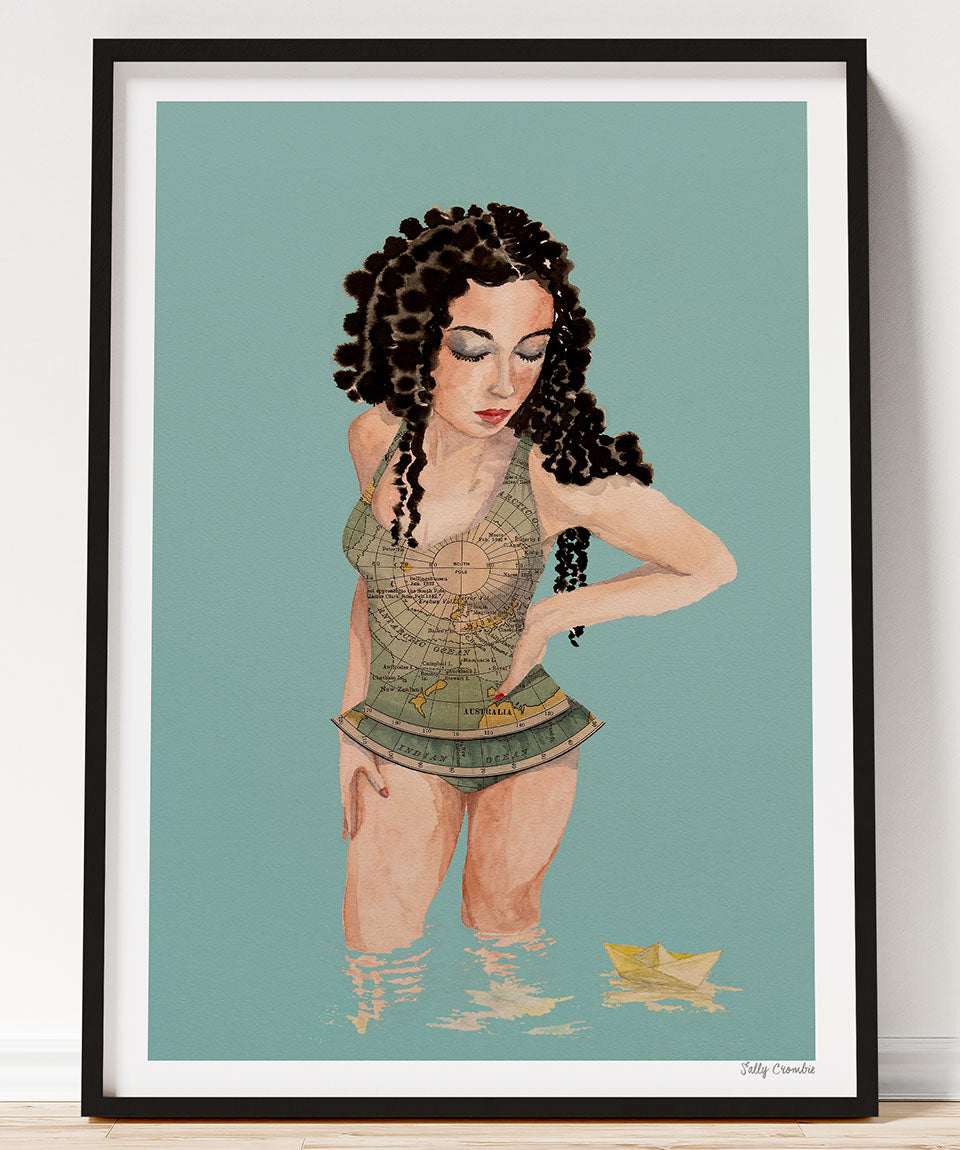 She Wears The World: Bather (Print)